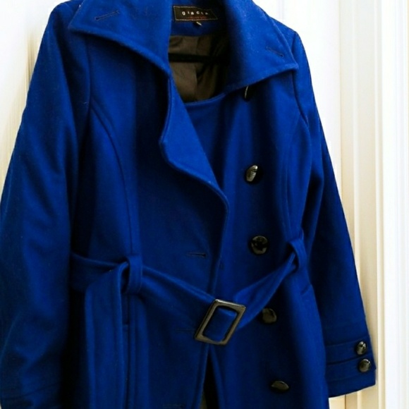 Cobalt Blue/Royal Blue Winter Wool Pea/Trench Coat - Picture 6 of 8